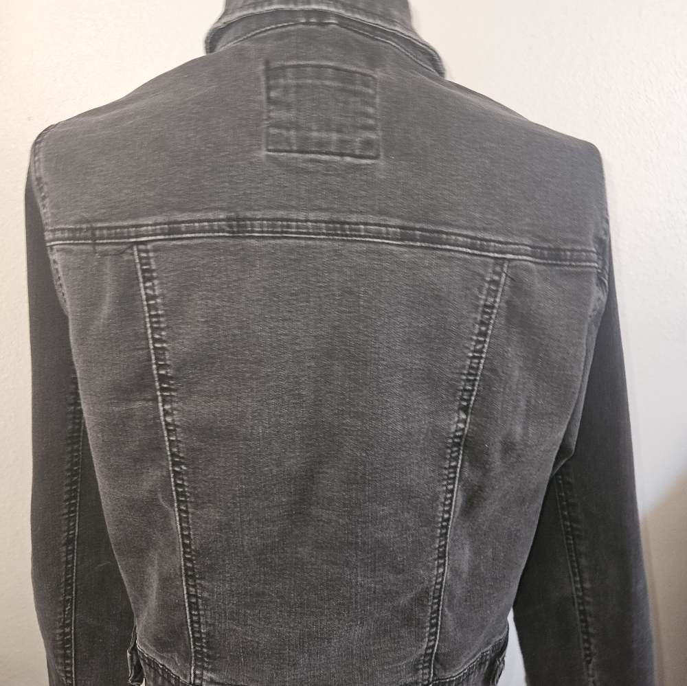 Wax Jean Basic Denim Black Jean Jacket Size 1xl - Picture 7 of 12